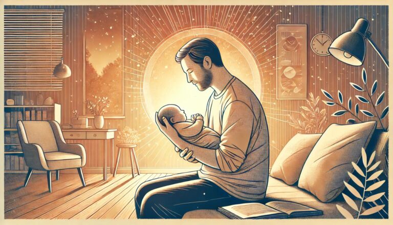Image demonstrating the benefits of paternity leave.