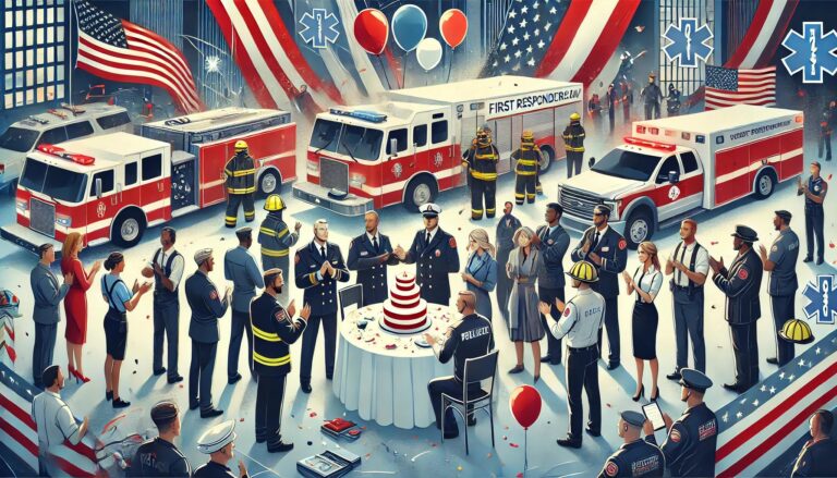First responders celebrating national first responders day.