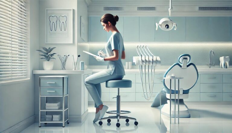 Dental hygienist answering the question of "what do dental hygienist do?"