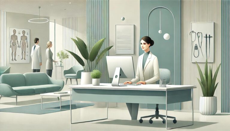 Image depicting medical receptionist duties.