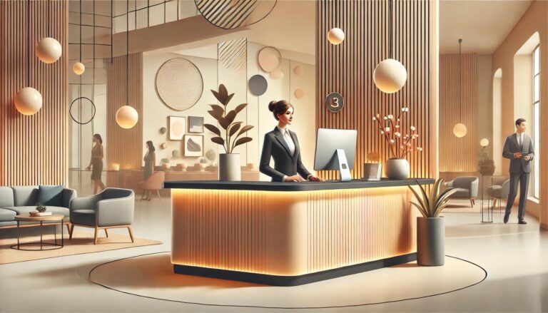 Receptionist celebrating National Receptionist Day.