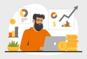 Accountant celebrating Accounting Day.