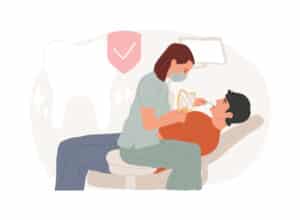 Dental hygienist answering the question of "what do dental hygienist do?"