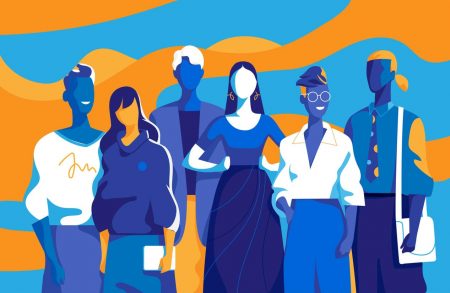 Young and talented team Vector illustration about contemporary topics